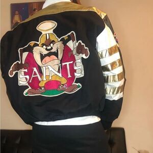 Vintage Nfl jacket vintage saints jack New Orleans saints who dat Jeff Hamilton